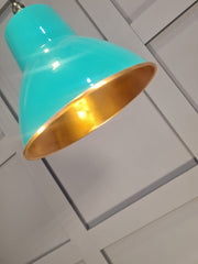 Copper, Verdigris Turquoise Green Pendant light, Also Available in Any Colour, Ideal for Breakfast Bar lighting,
