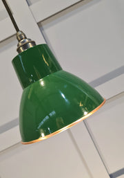 Copper, British Racing Green Pendant light, Also Available in Any Colour, Ideal for Breakfast Bar lighting,