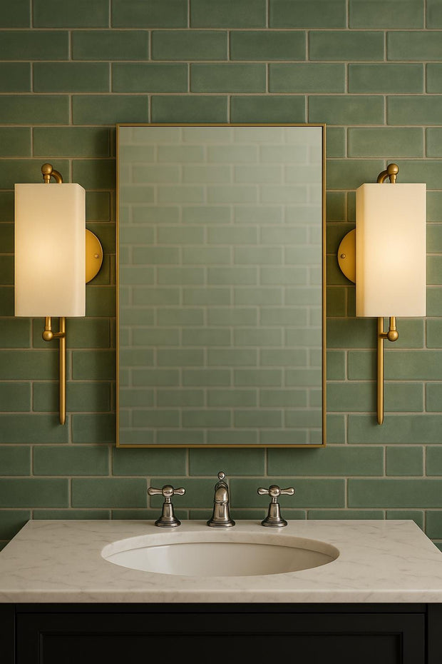 Art Deco Wall Sconce with Chrome/Brass/Antique Finish and White Fabric Shade
