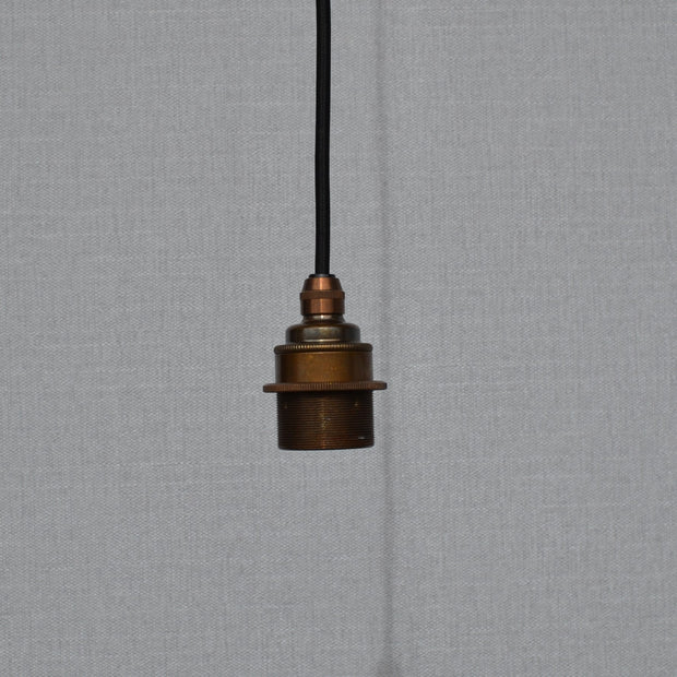 Single E27 Pendant Light - Supplied With 1 Metre of Cable, Ceiling Plate to Match, fully wired and tested