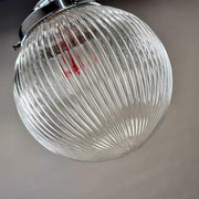 The Bradford Street Clear 210mm Prismatic Globe Pendant Light