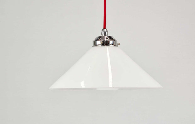 White Glass Coolie Shade Pendant Light Flex options and combinations available, White Coolio Pendant Light, kitchen Diner Light