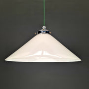 White Glass Coolie Shade Pendant Light Flex options and combinations available, White Coolio Pendant Light, kitchen Diner Light