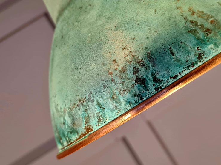 Our exquisite Verdigris Copper Light. Crafted with precision, the rich green patina of verdigris copper adds a touch of vintage charm.